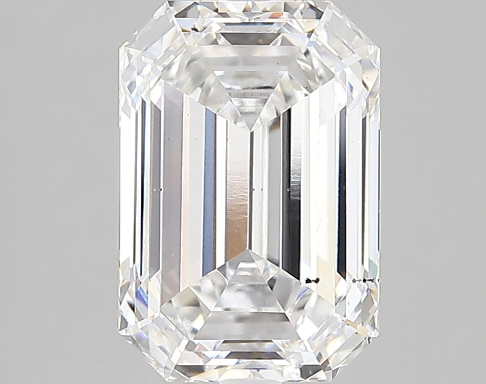 Lab Grown 3.70 Ct EMERALD Cut IGI Certified CVD Diamond F Color SI2 Clarity