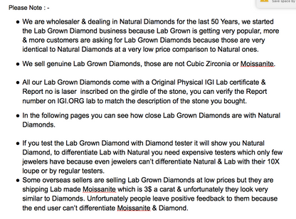 ROUND Cut 4.31 Ct Lab Grown IGI Certified CVD Diamond H Color VS2 Clarity