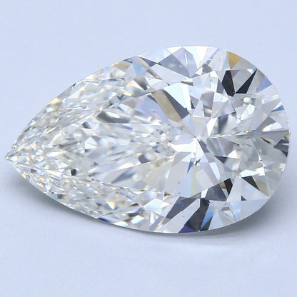 PEAR SHAPE IGI Certified 9.06 CARAT Lab Grown CVD Diamond F VS1 