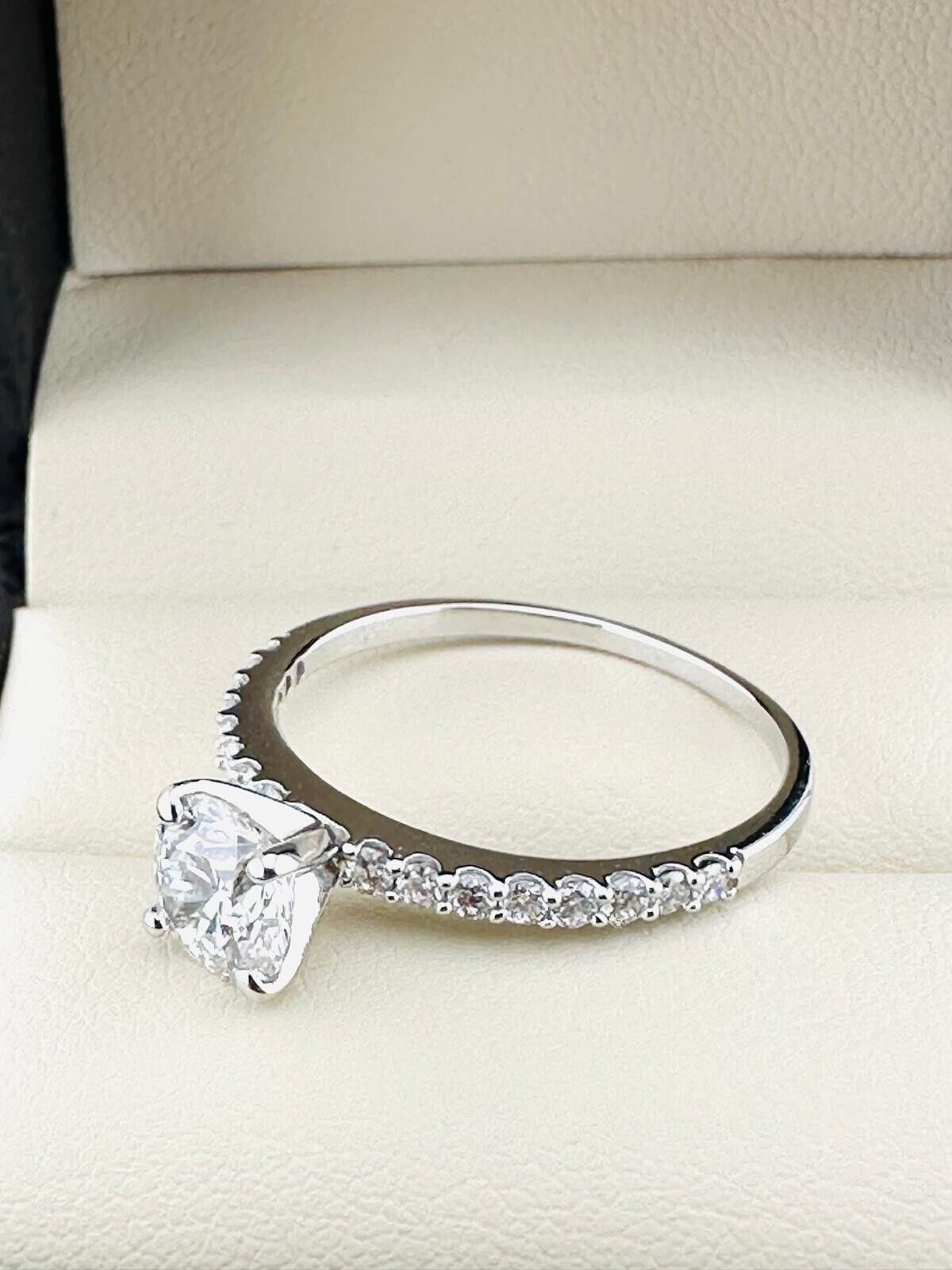1.01 Ct Round G VS2 Lab Grown CVD Diamond Engagement 14K Gold Ring Size 8.5