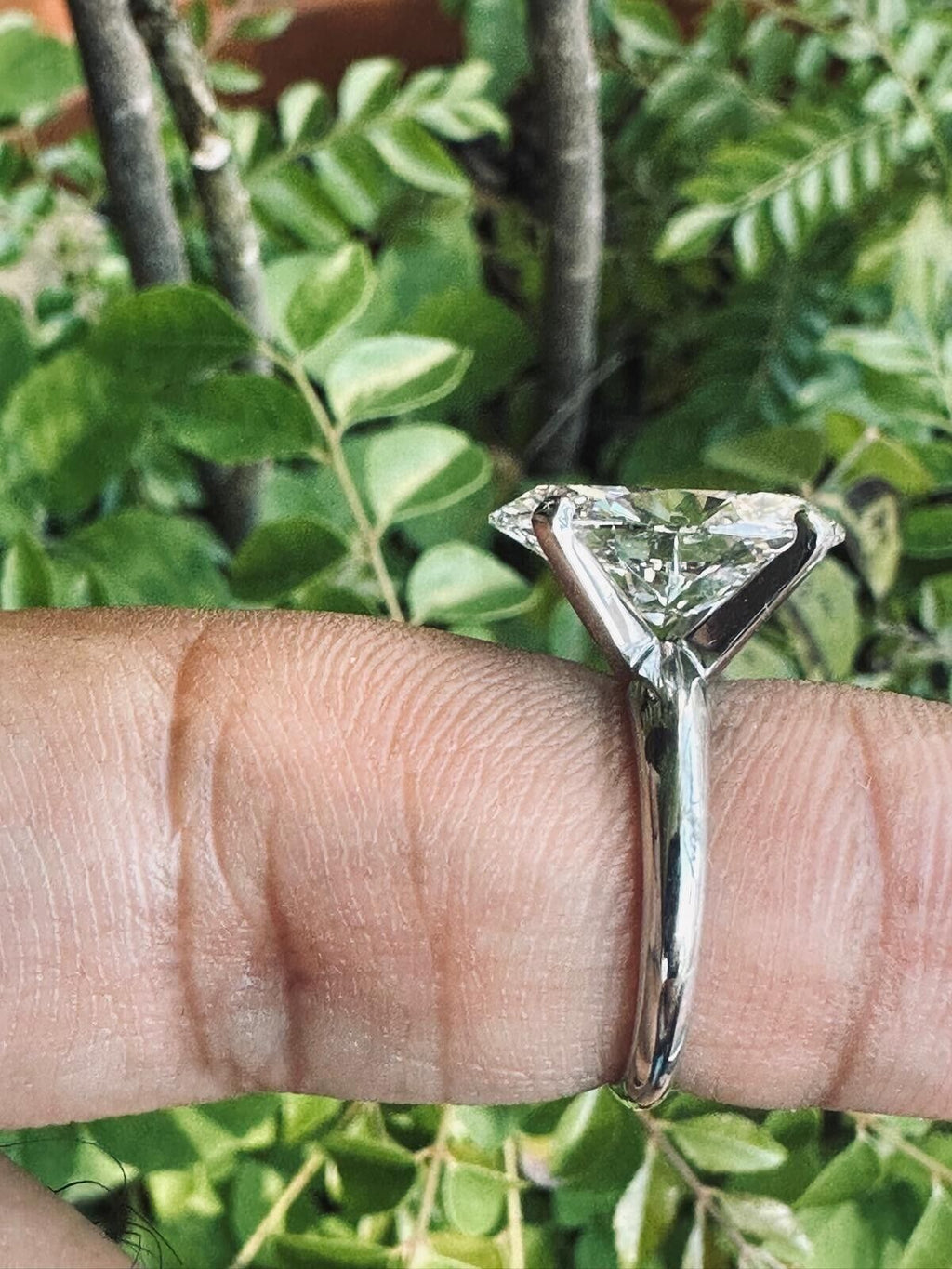 5.01 Ct Lab Grown OVAL CVD Diamond F/G SI2 14k Yellow Gold Engagement Ring