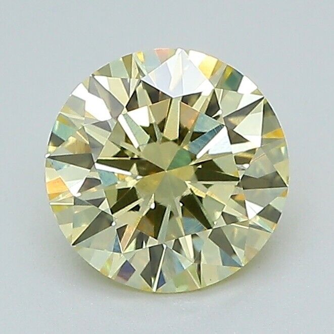 Round 1.15ct Fancy Intense Yellow IGI Certified CVD Lab Grown Loose Diamonds