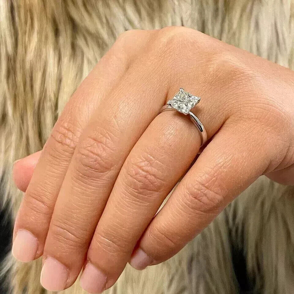 EF-VS 14k White Gold 1CT IGI Certified Lab Grown/CVD Diamond Her Engagement Ring