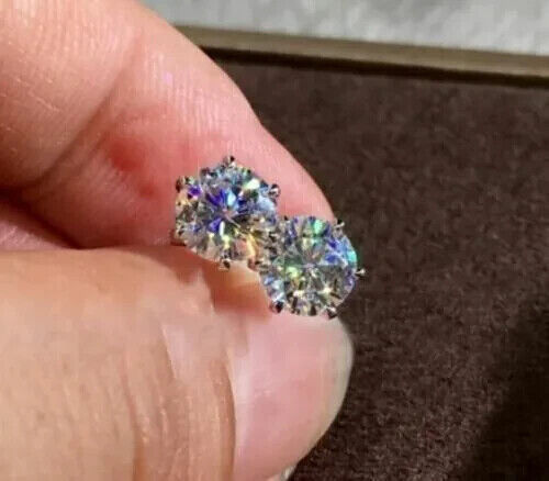 6.00 CT Round IGI Certified Lab Grown CVD Diamond F/G VS1/2 EARRING White Gold