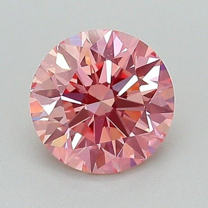 Round 1.01ct Fancy Intense Pink VS1 IGI Certified Lab Grown HPHT Diamond ROUND