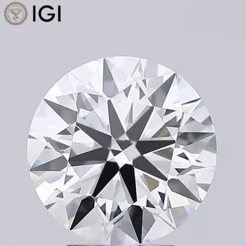 Round Cut 1.09 Cts IGI Certified Lab Grown CVD Diamond E Color VS2 Clarity