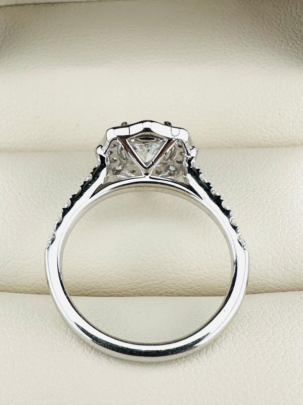 1.03 Ct Round D VVS2 Lab Grown CVD Diamond Engagement 14K Gold Ring Size 5.75