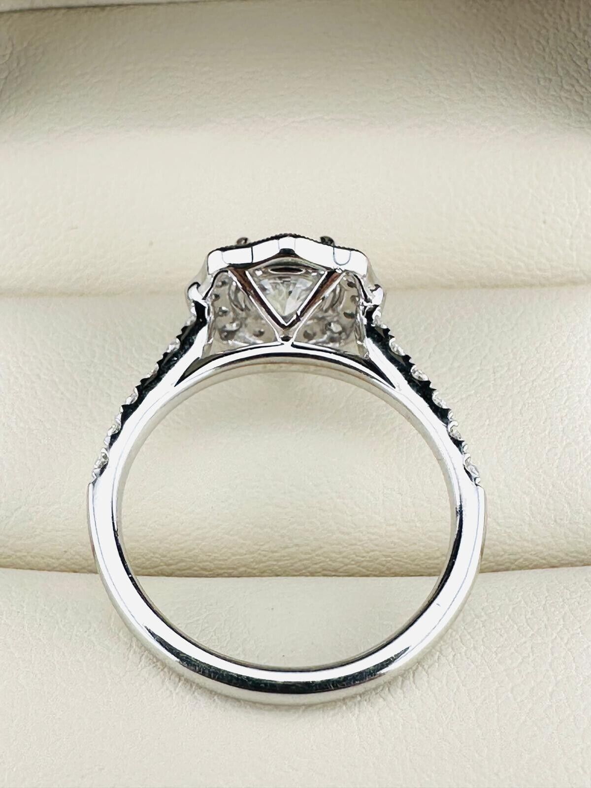 1.03 Ct Round D VVS2 Lab Grown CVD Diamond Engagement 14K Gold Ring Size 5.75