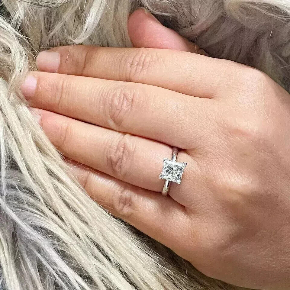 EF-VS 14k White Gold 1CT IGI Certified Lab Grown/CVD Diamond Her Engagement Ring