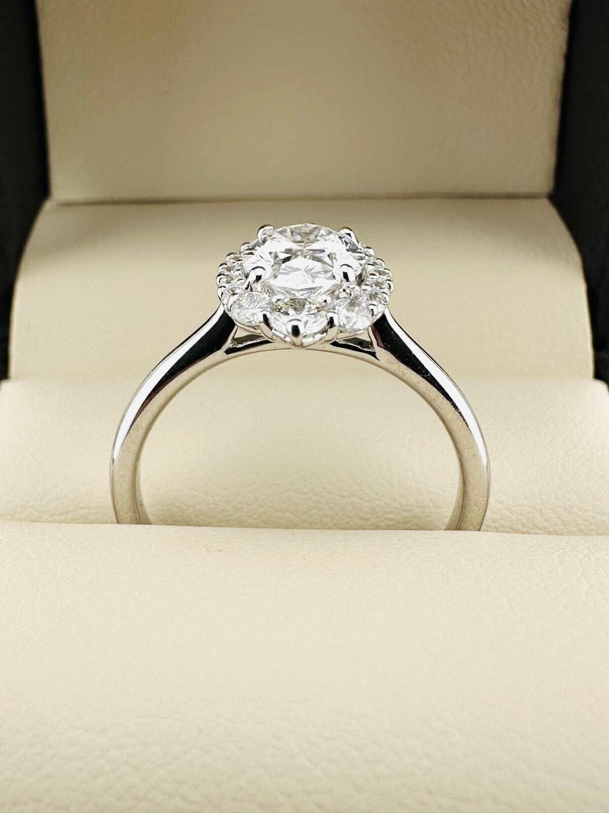 1.04 Ct OVAL E VS1 Lab Grown CVD Diamond Engagement 14K Gold Ring Size 7