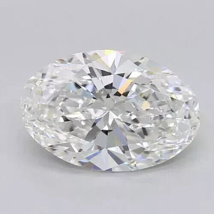 OVAL Cut 3.05 Cts IGI Certified Lab Grown CVD Diamond H Color SI1 Clarity STONE