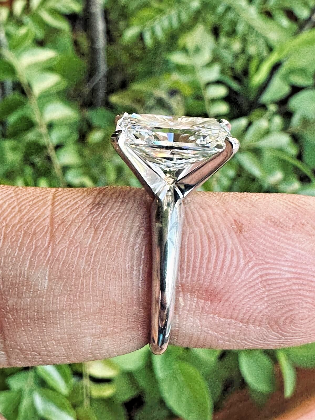 4.19 Ct Lab Grown RADIANT CVD Diamond G/H VS-SI 14k Yellow Gold Engagement Ring