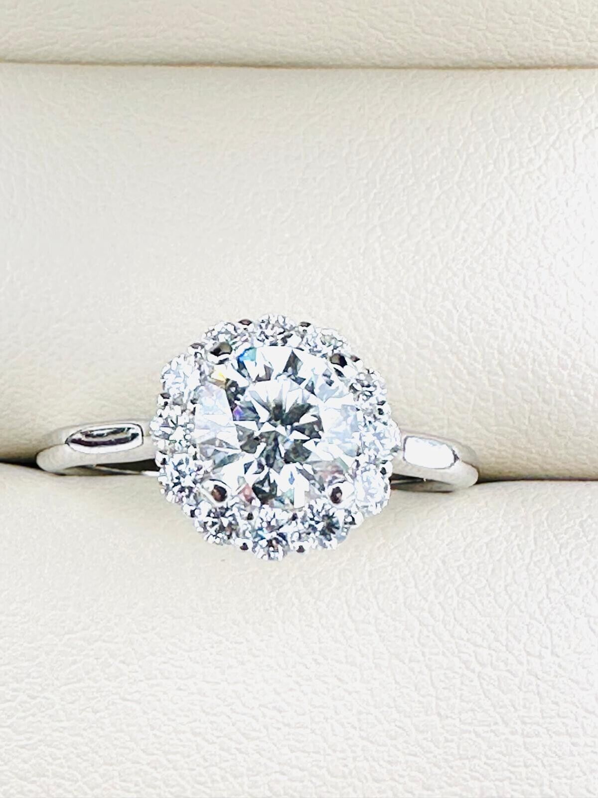 1.00 Ct ROUND E VVS2 Lab Grown CVD Diamond Engagement 14K Gold Ring Size 6.25