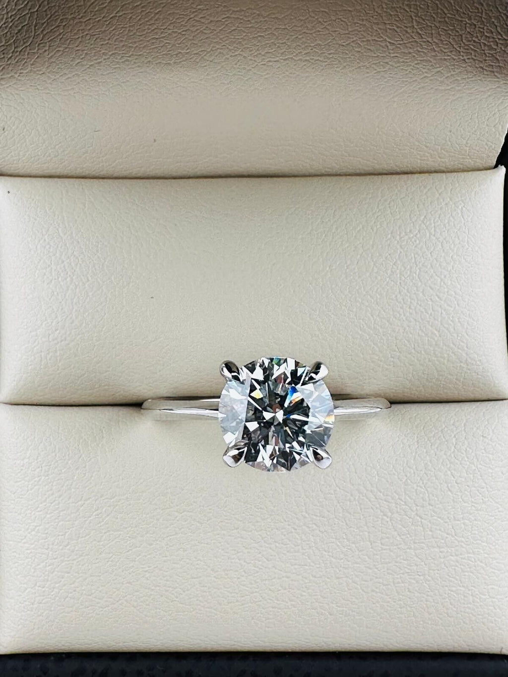 2.00 Ct Round G VS2 Lab Grown CVD Diamond Engagement 14K Gold Ring Size 7