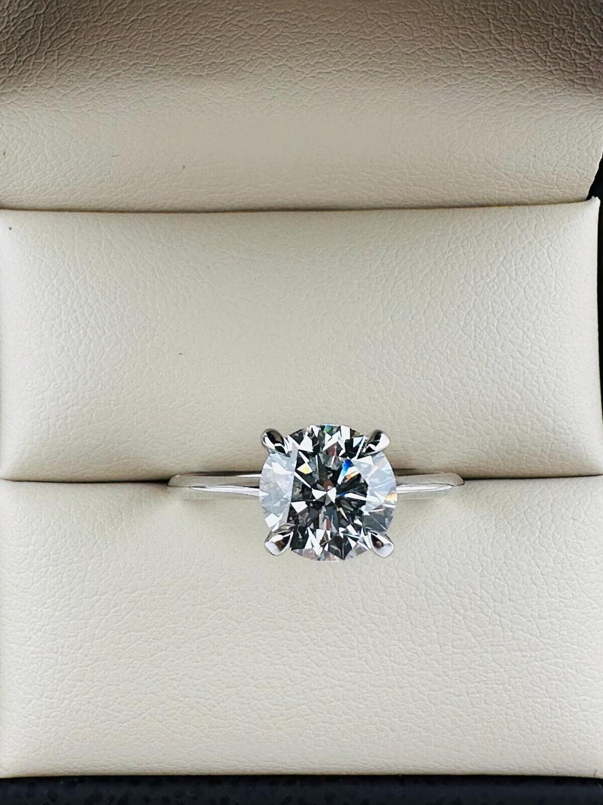 2.00 Ct Round G VS2 Lab Grown CVD Diamond Engagement 14K Gold Ring Size 7