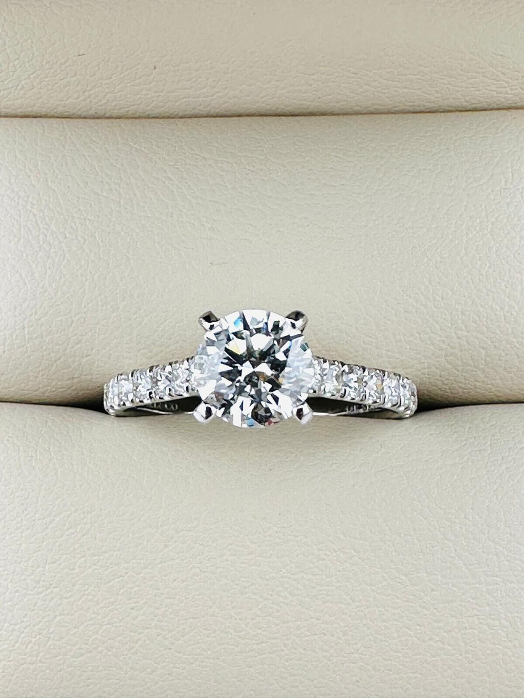 1.01 Ct ROUND E VVS2 Lab Grown CVD Diamond Engagement 14K Gold Ring Size 6.25