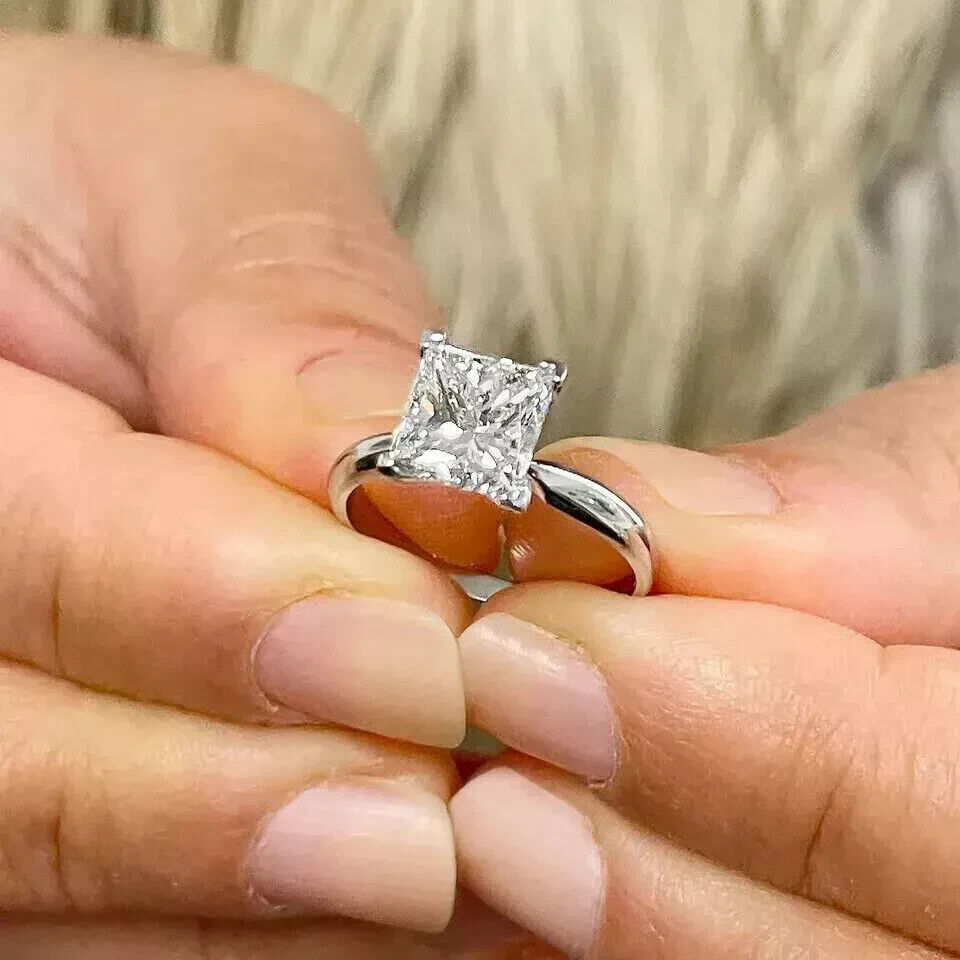 EF-VS 14k White Gold 1CT IGI Certified Lab Grown/CVD Diamond Her Engagement Ring
