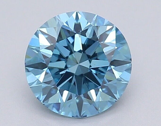 Round 1.01 ct Fancy Vivid Blue VS1 IGI Certified Lab Grown CVD Diamond