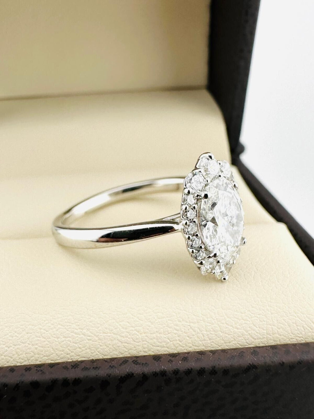 1.04 Ct OVAL E VS1 Lab Grown CVD Diamond Engagement 14K Gold Ring Size 7