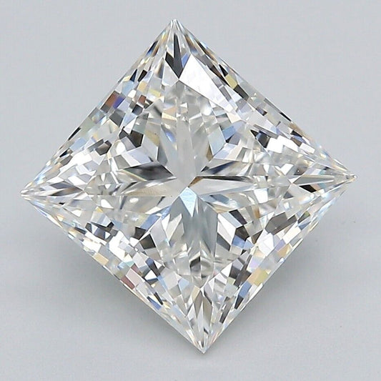 Princess Cut 5.09 Cts G Color VS2 Clarity Lab Grown IGI Certified CVD Diamond