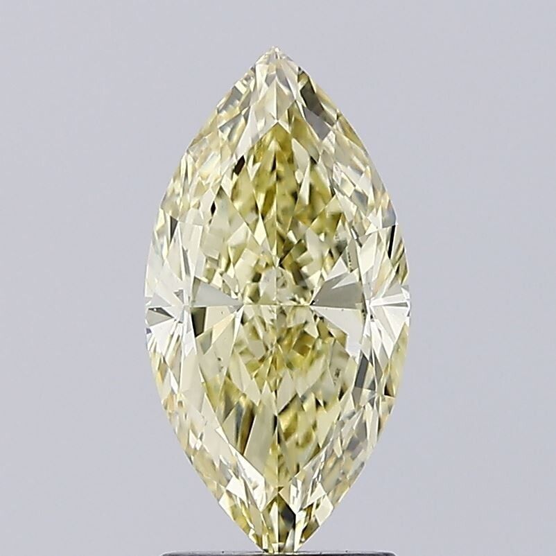 MARQUISE Cut 2.00 Cts IGI Certified Lab Grown CVD Diamond Fancy Yellow VS1