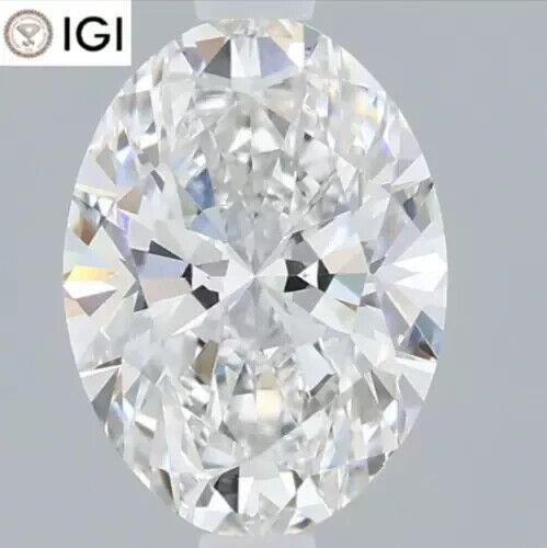 OVAL Cut 3.15 Cts IGI Certified Lab Grown CVD Diamond F Color SI1 Clarity STONE