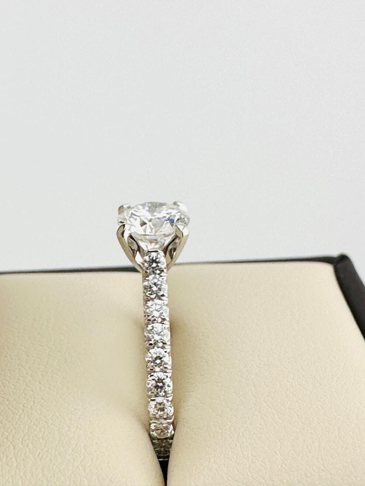 1.01 Ct ROUND E VVS2 Lab Grown CVD Diamond Engagement 14K Gold Ring Size 6.25