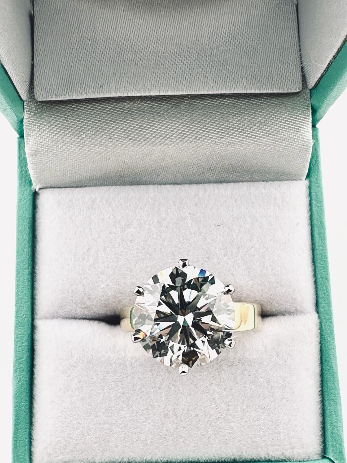 Solitaire Engagement Ring 6.24 Cts Lab Grown CVD Diamond F VS1 14k WHITE Gold