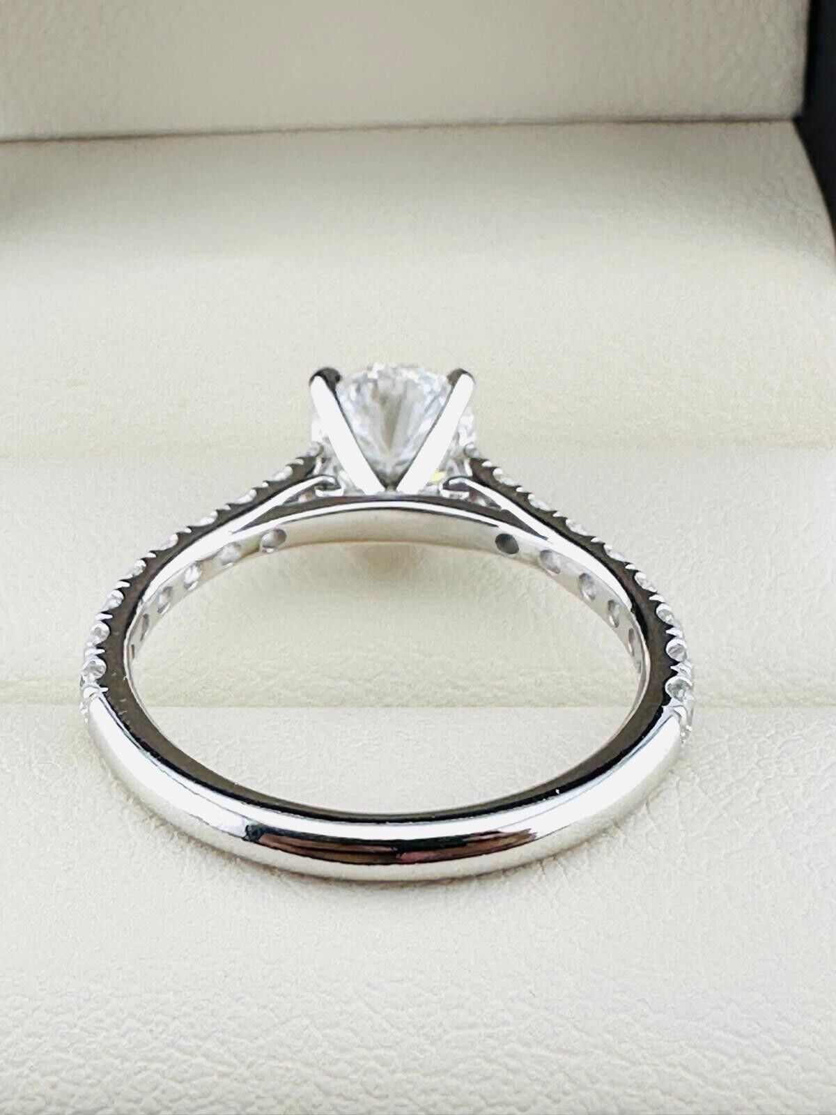 1.01 Ct ROUND E VVS2 Lab Grown CVD Diamond Engagement 14K Gold Ring Size 6.25