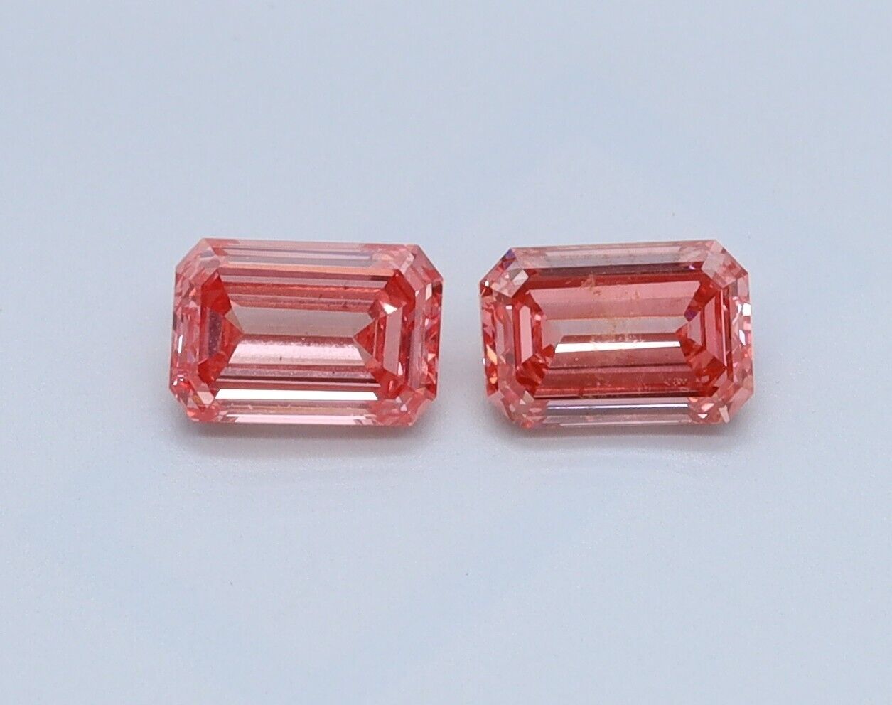 0.75 PURPLE EMERALD Pair VS1 IGI Certified Lab Grown CVD Diamond for Earring