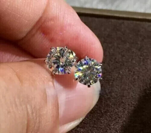 6.00 CT Round IGI Certified Lab Grown CVD Diamond F/G VS1/2 EARRING White Gold