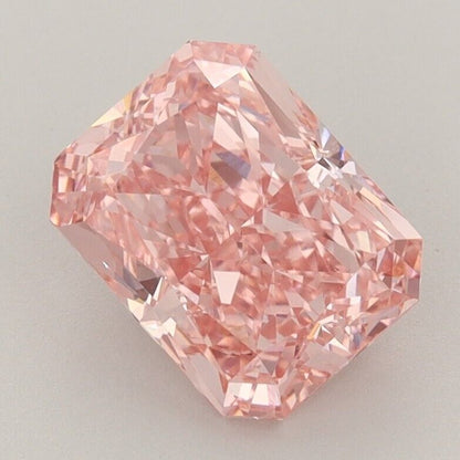 Radiant 2.45 carat Fancy Vivid Pink VS1 IGI Certified Lab Grown CVD Diamond