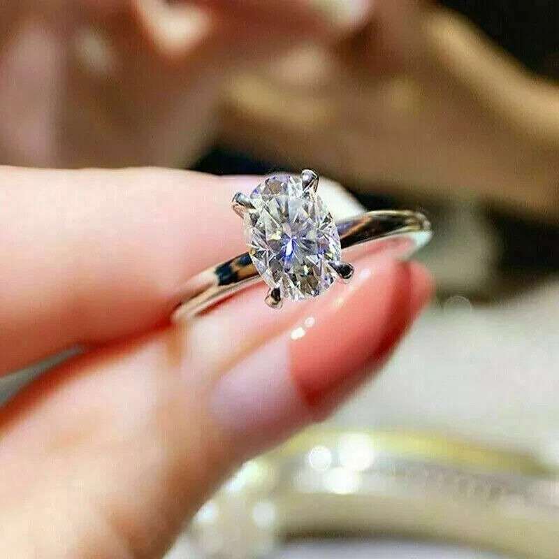 1.00 Cts 14k White Gold IGI Certified Lab Grown CVD Diamond Her Engagement Ring