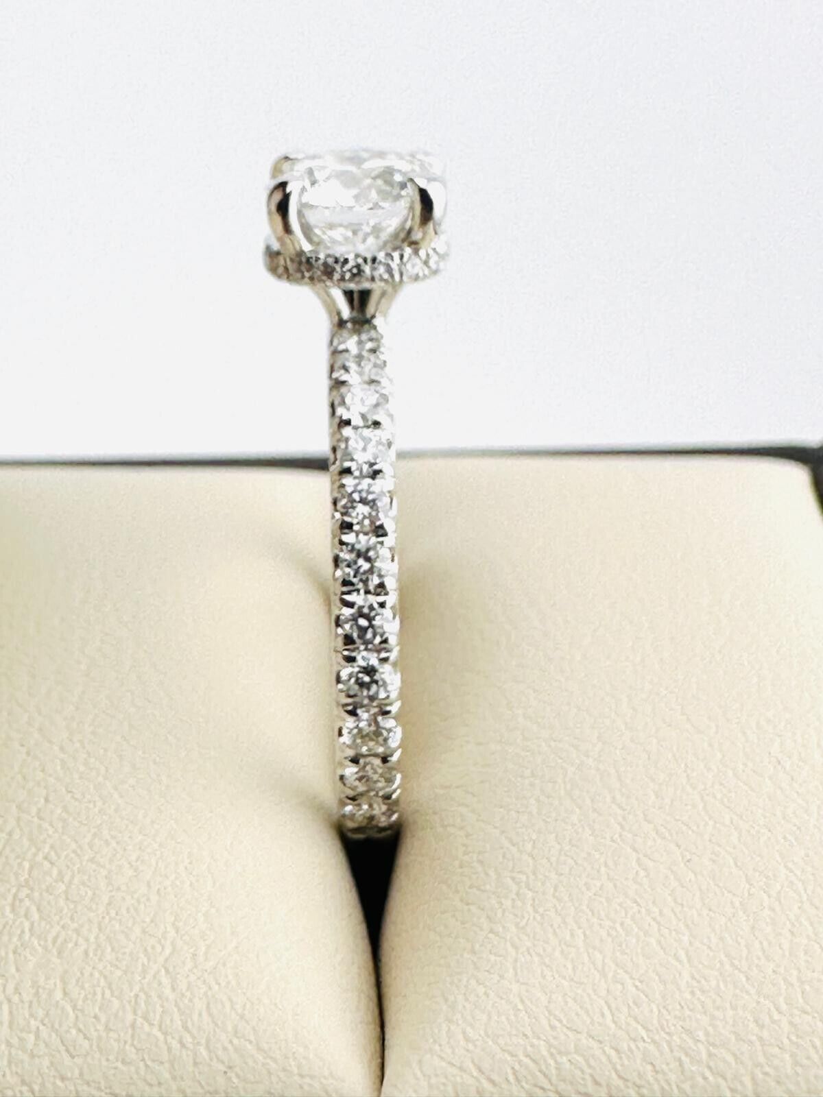 1.01 Ct OVAL E VVS2 Lab Grown CVD Diamond Engagement 14K Gold Ring Size 6.25