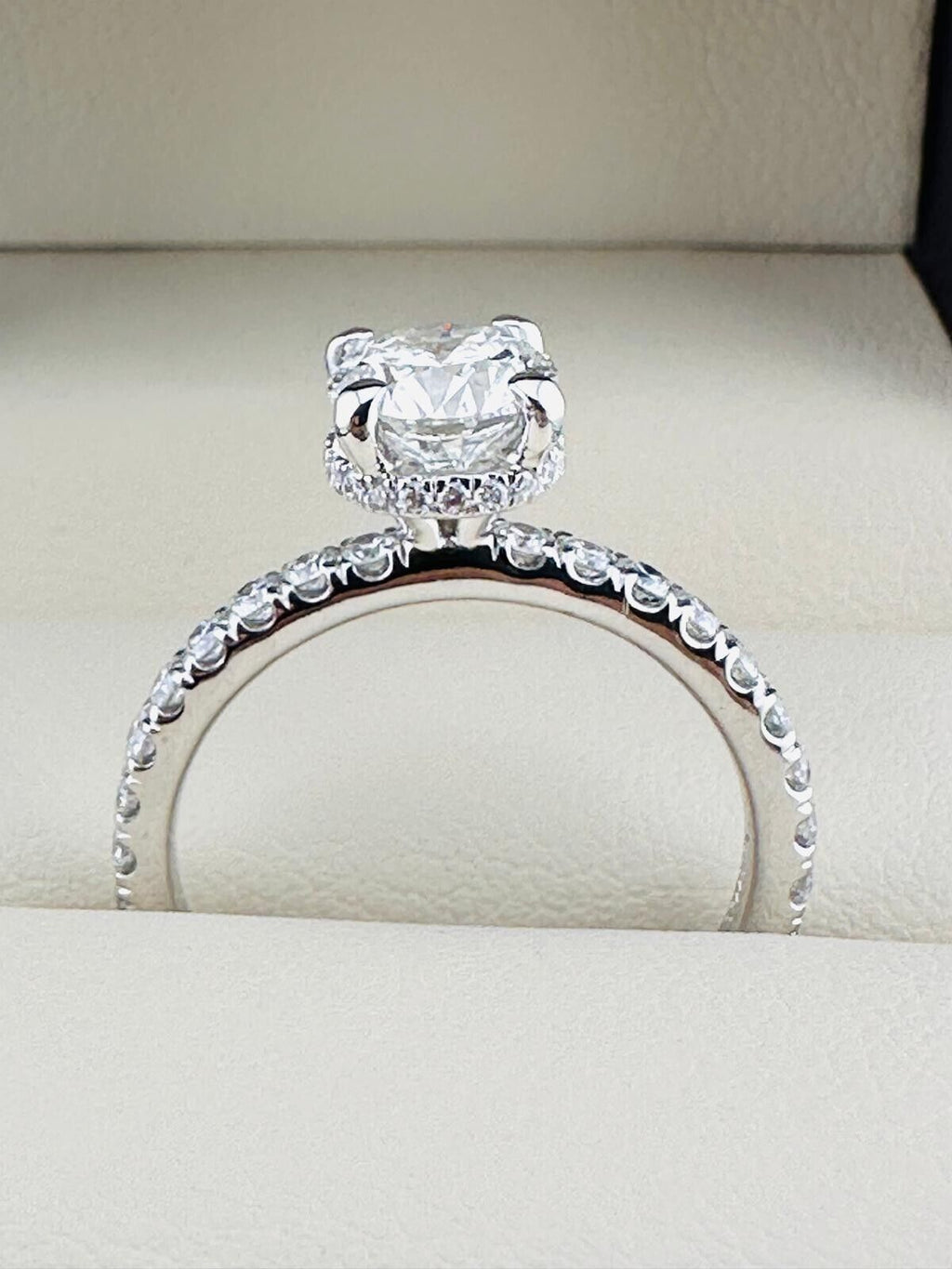 1.01 Ct OVAL E VVS2 Lab Grown CVD Diamond Engagement 14K Gold Ring Size 6.25