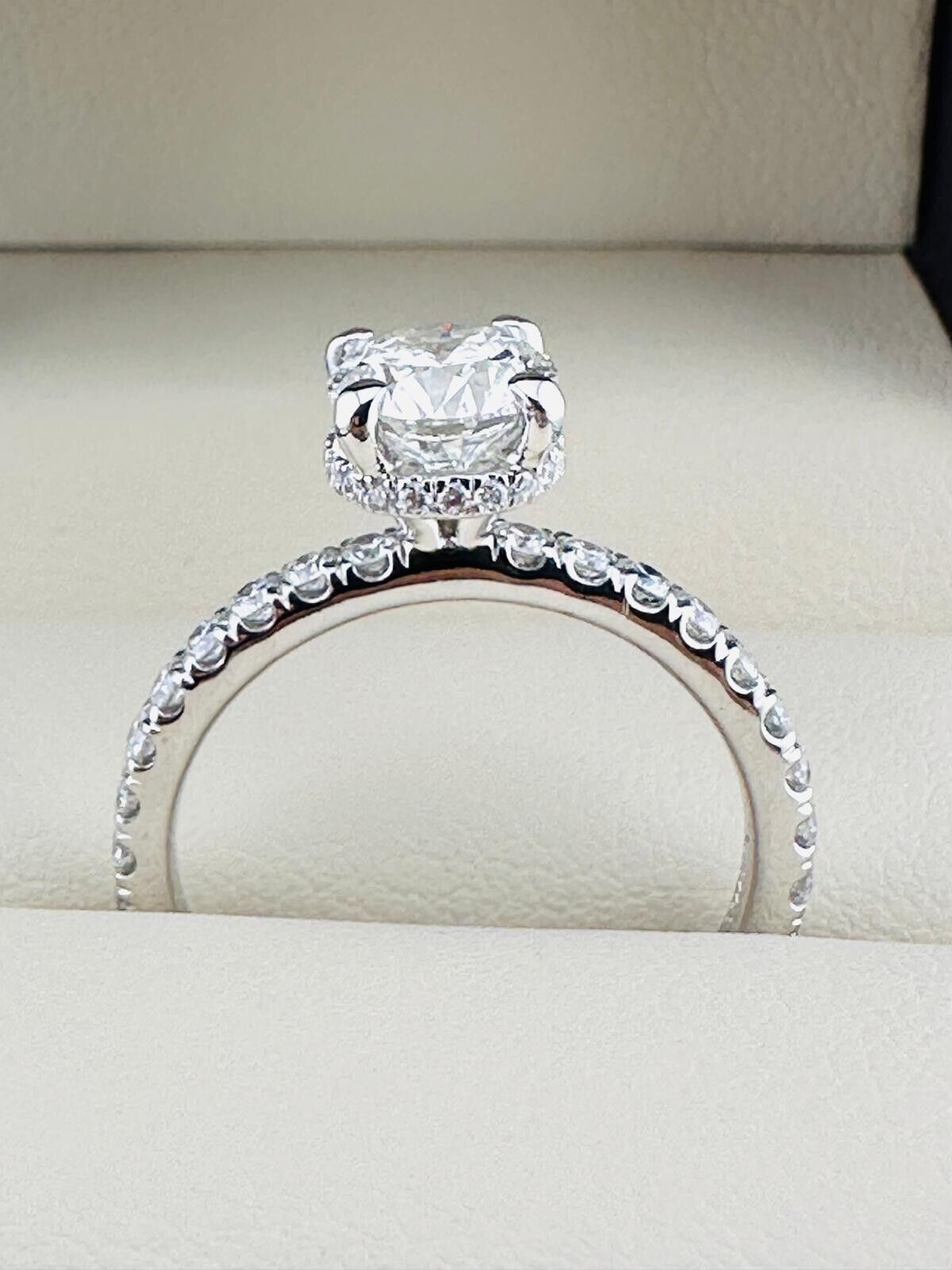 1.01 Ct OVAL E VVS2 Lab Grown CVD Diamond Engagement 14K Gold Ring Size 6.25