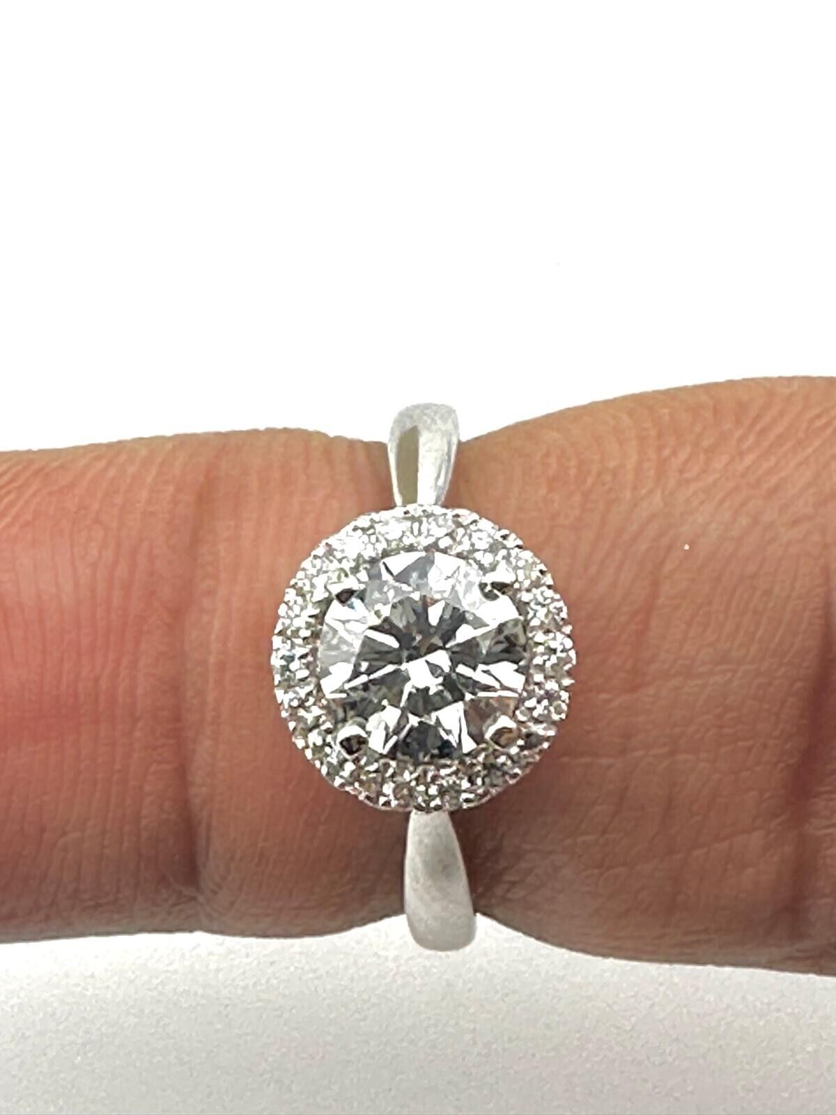 1.01 Ct ROUND F VS2 Lab Grown CVD Diamond Engagement 14K Gold Ring Size 5.5