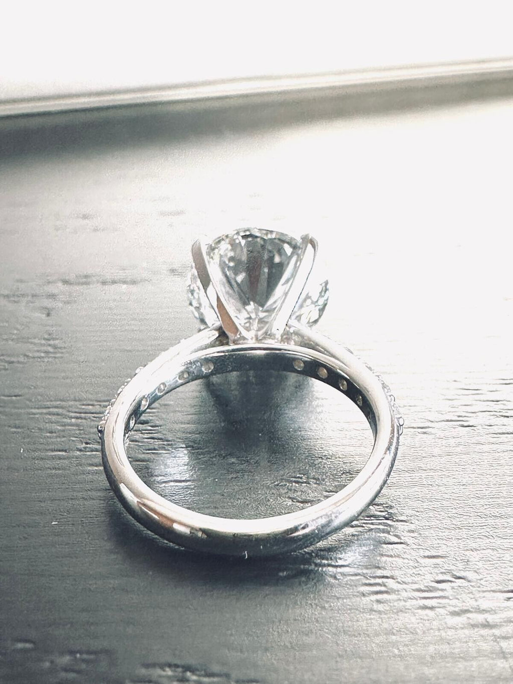 Solitaire Lab Grown Ring 7.04 Cts G VS1 Round Diamond Engagement 14k White Gold