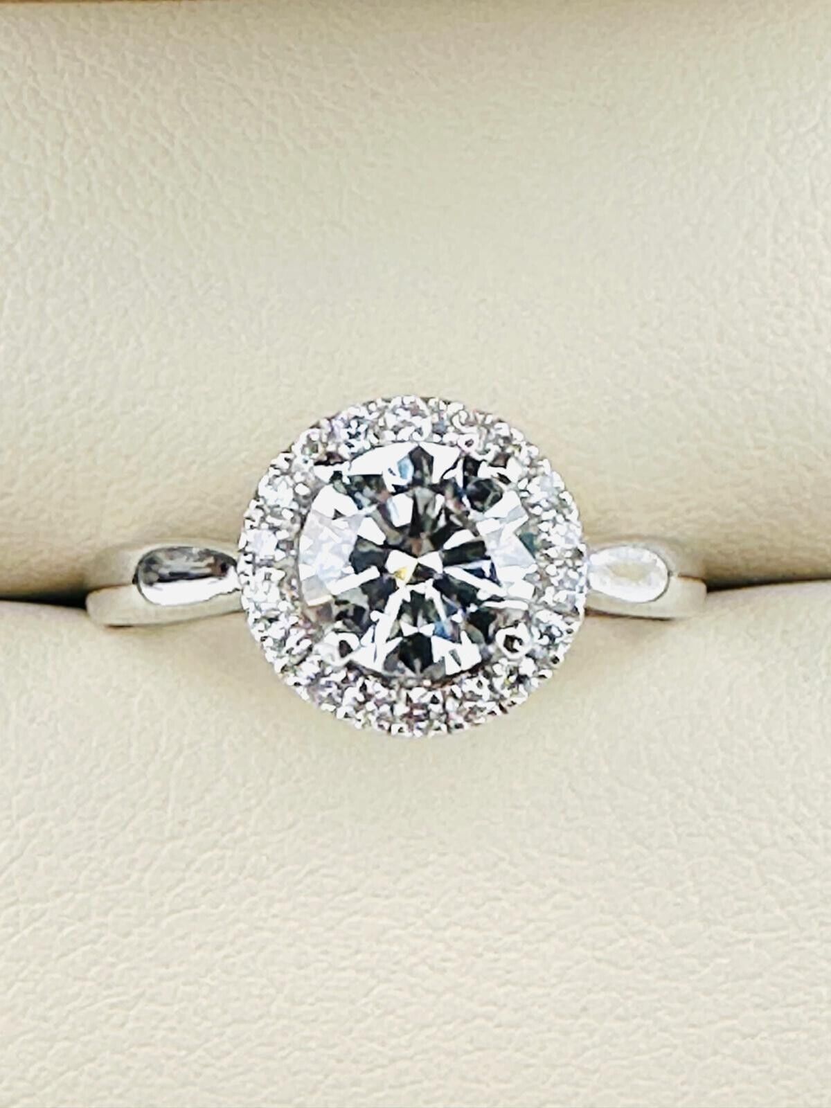 1.01 Ct ROUND F VS2 Lab Grown CVD Diamond Engagement 14K Gold Ring Size 5.5