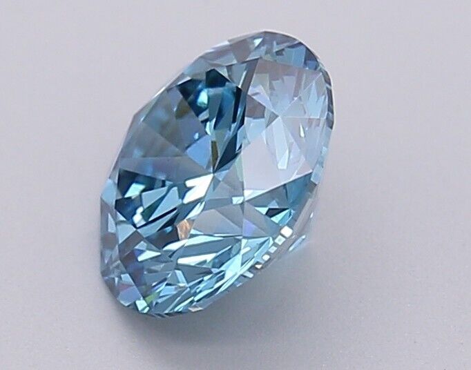 Round 1.01 ct Fancy Vivid Blue VS1 IGI Certified Lab Grown CVD Diamond