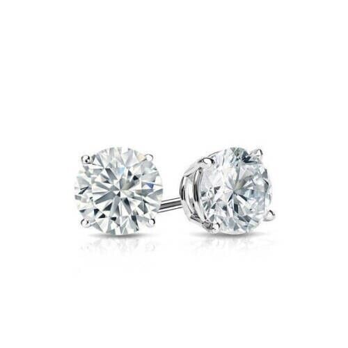 1.00cts TOTAL EF VVS Clarity 14K white Gold Earrings Lab Grown CVD Diamond STUDS