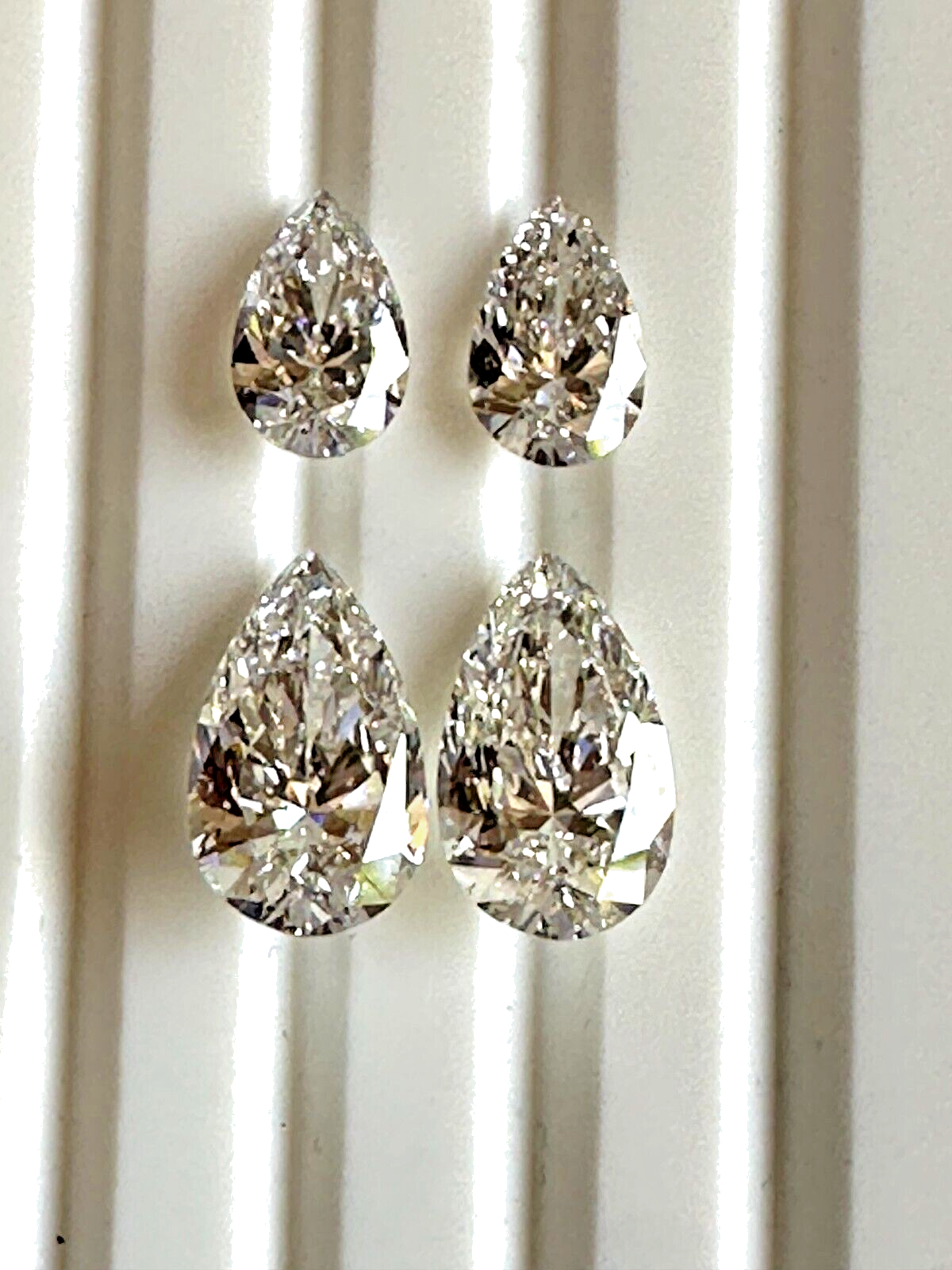 11.60 CARATS PEAR SHAPE IGI Certified Lab Grown CVD Diamond G VS1 EARRING SET