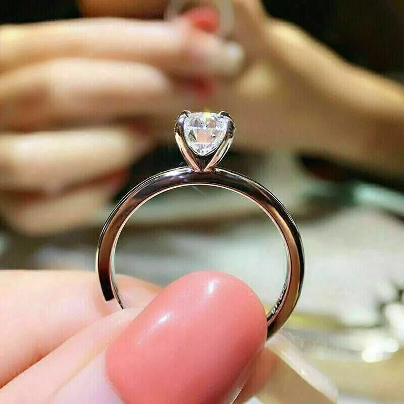 1.00 Cts 14k White Gold IGI Certified Lab Grown CVD Diamond Her Engagement Ring