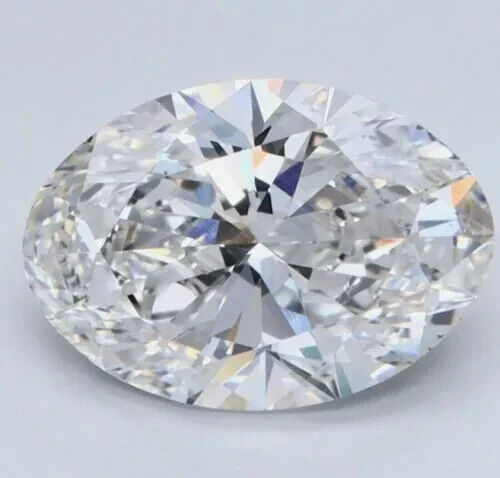 Lab Grown CVD loose Diamond 6.42 Cts G Color VS2 IGI Certified Oval Shape