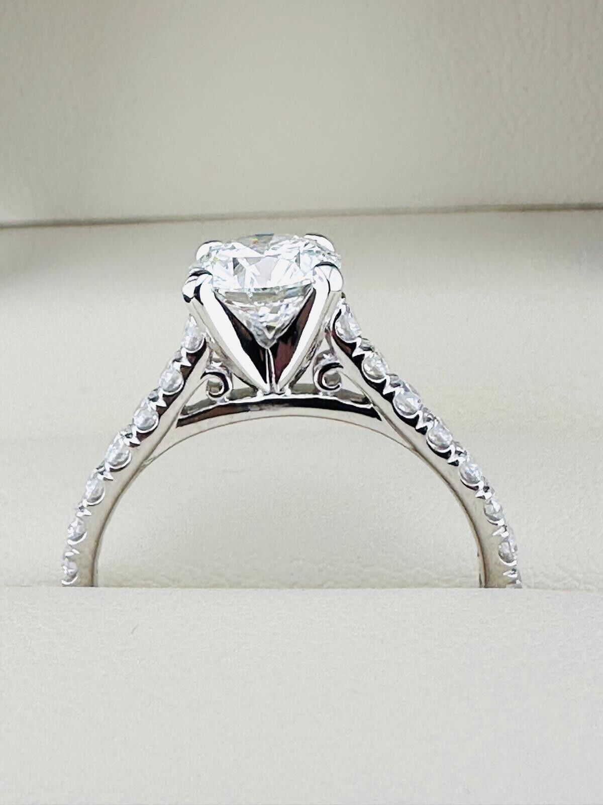 1.01 Ct ROUND E VVS2 Lab Grown CVD Diamond Engagement 14K Gold Ring Size 6.25