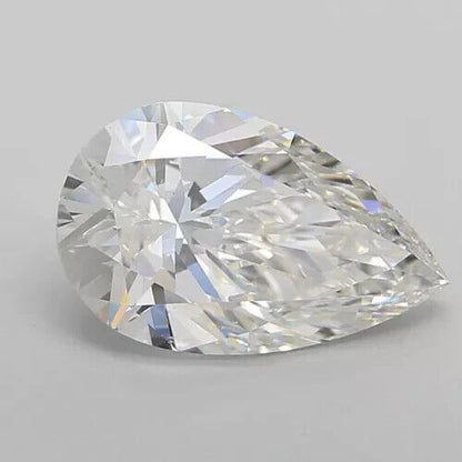 PEAR Cut 8.00 Cts IGI CERTIFIED LAB GROWN CVD Diamond F Color VS2 Clarity