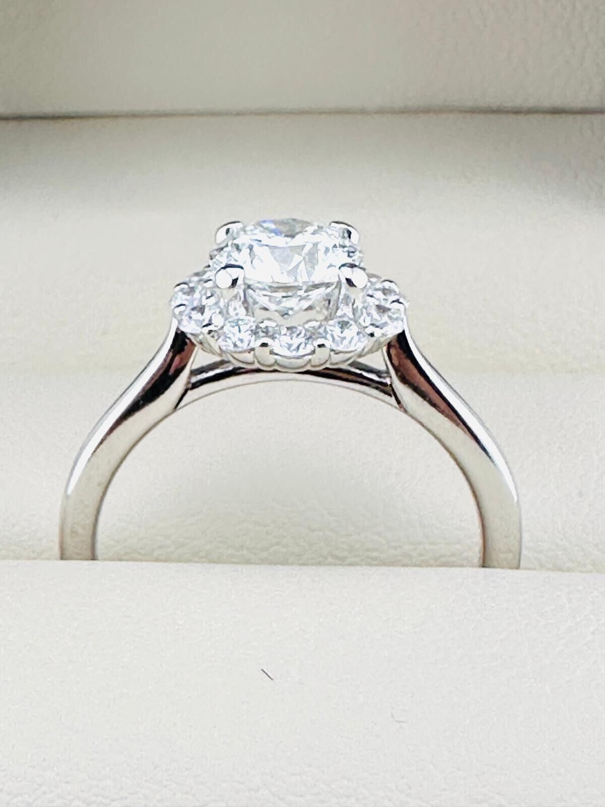 1.00 Ct ROUND E VVS2 Lab Grown CVD Diamond Engagement 14K Gold Ring Size 6.25