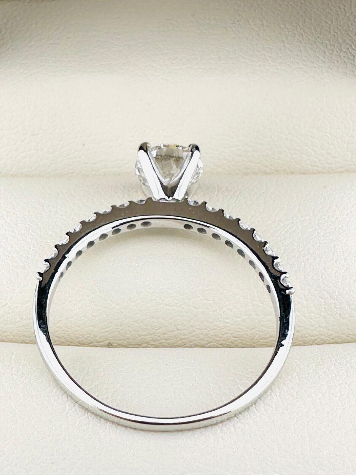 1.01 Ct Round G VS2 Lab Grown CVD Diamond Engagement 14K Gold Ring Size 8.5