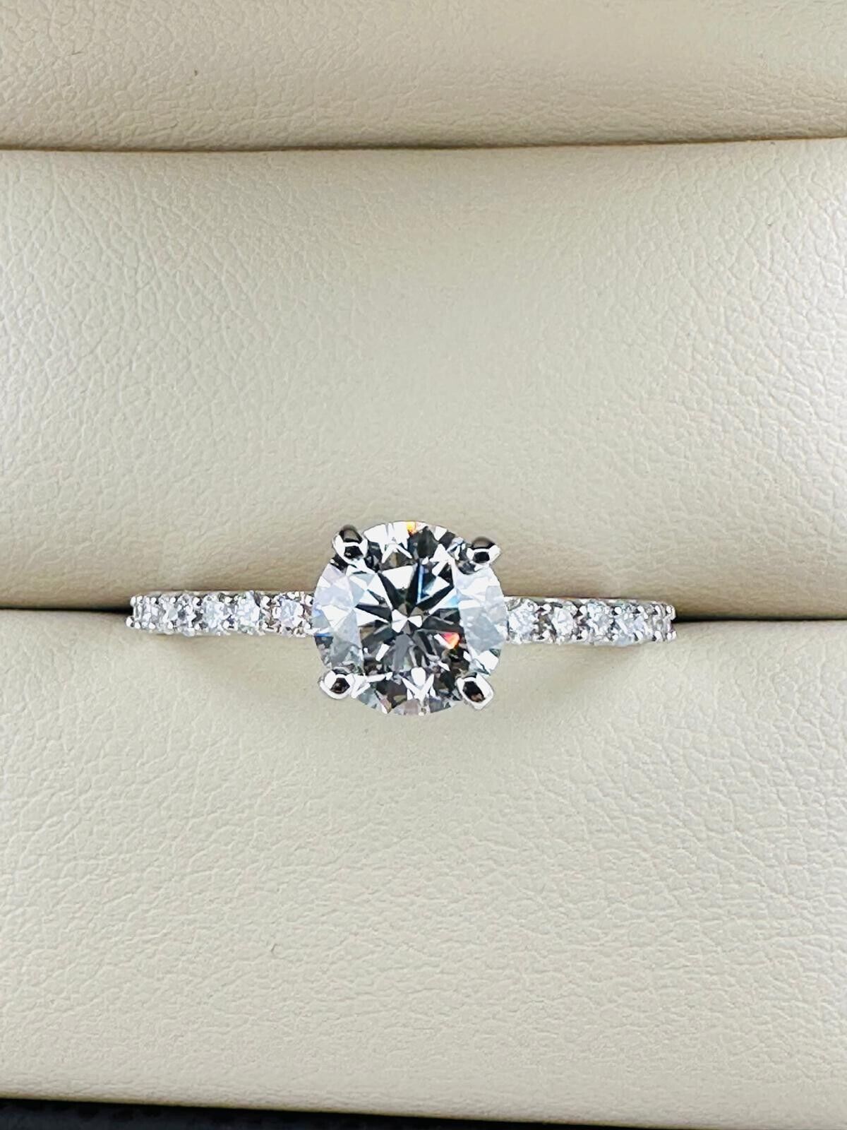 1.01 Ct Round G VS2 Lab Grown CVD Diamond Engagement 14K Gold Ring Size 8.5