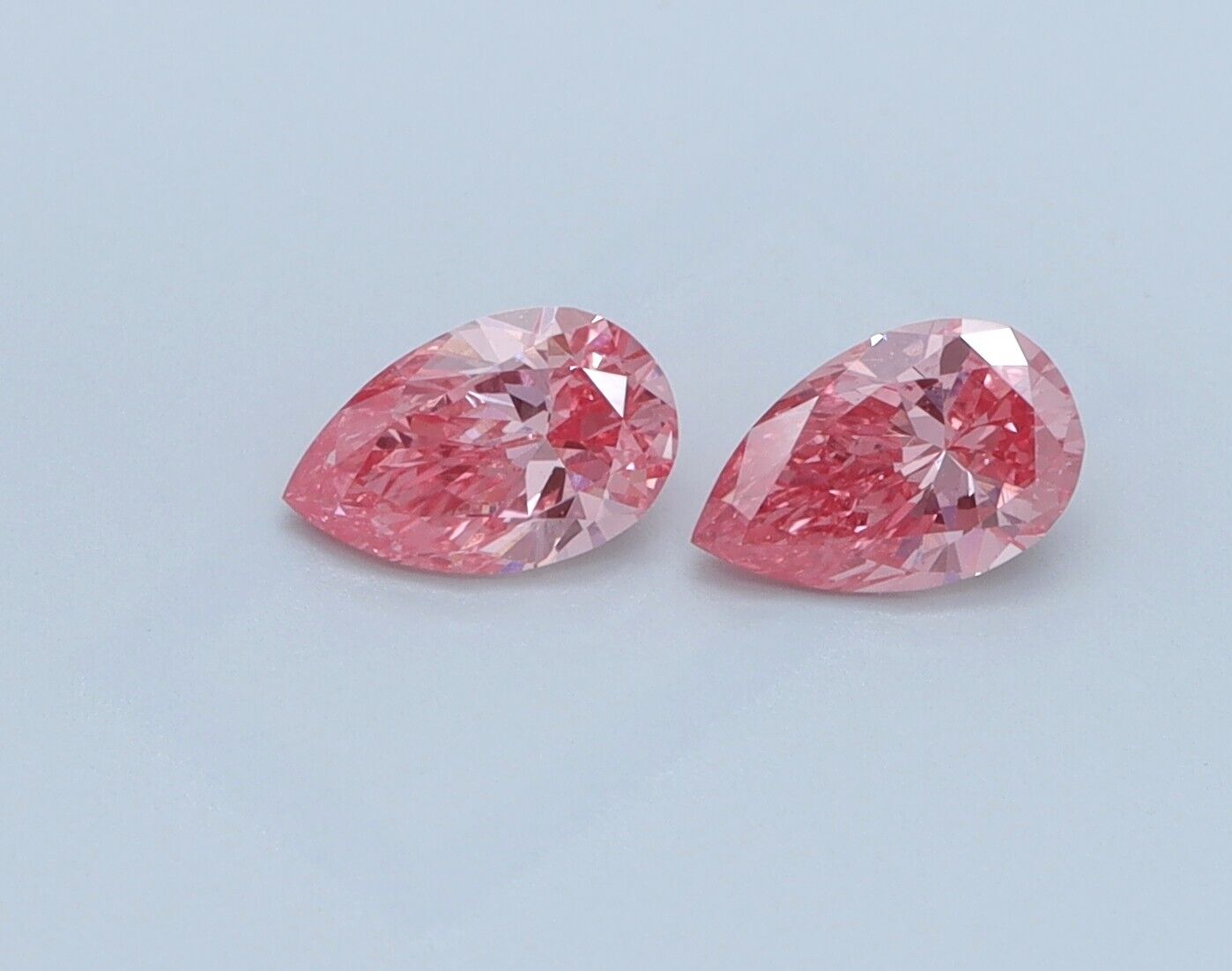 0.75 PINK PEAR Pair VS1 IGI Certified Lab Grown CVD Diamond for Earring